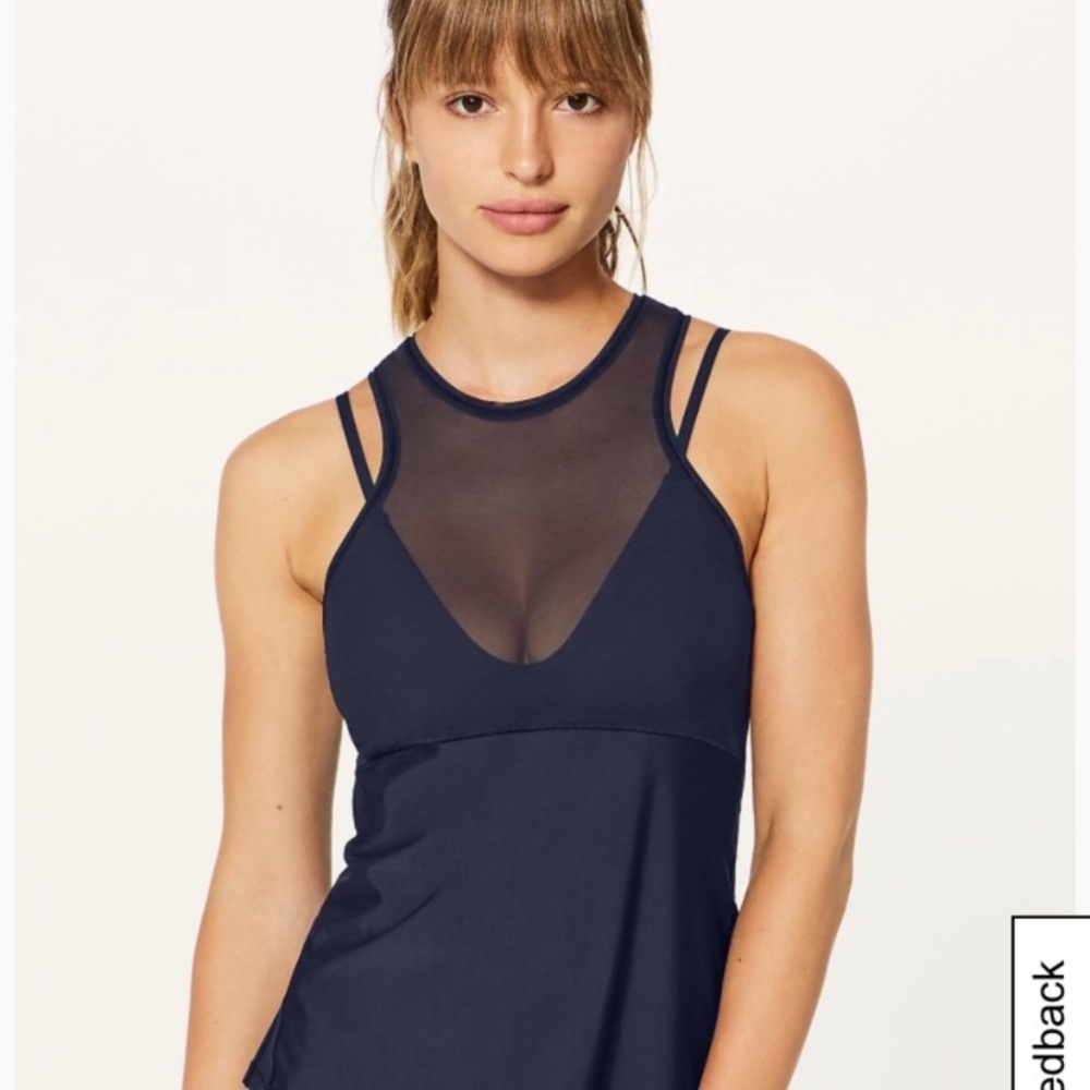 Lululemon tank tops sz6 (2 tanks. Navy and black)